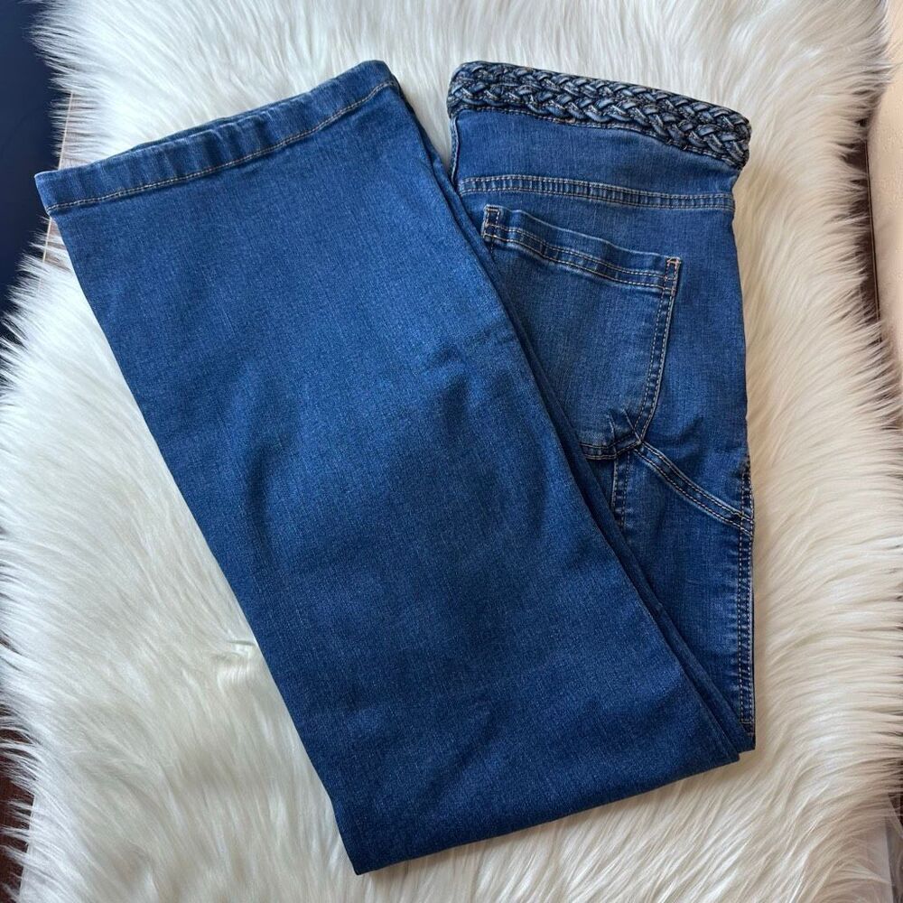 Love Trend Y2K Braided Waist Wide Leg Jeans Size 7